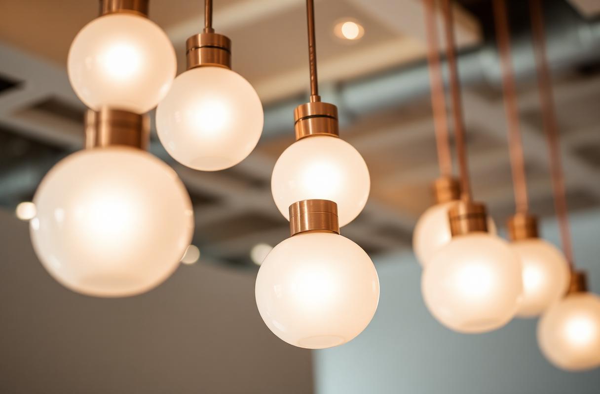 Architectural lighting detail in entertainment zone